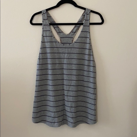 lululemon athletica Tops - Lululemon | Racerback Gray Striped Cotton Tank